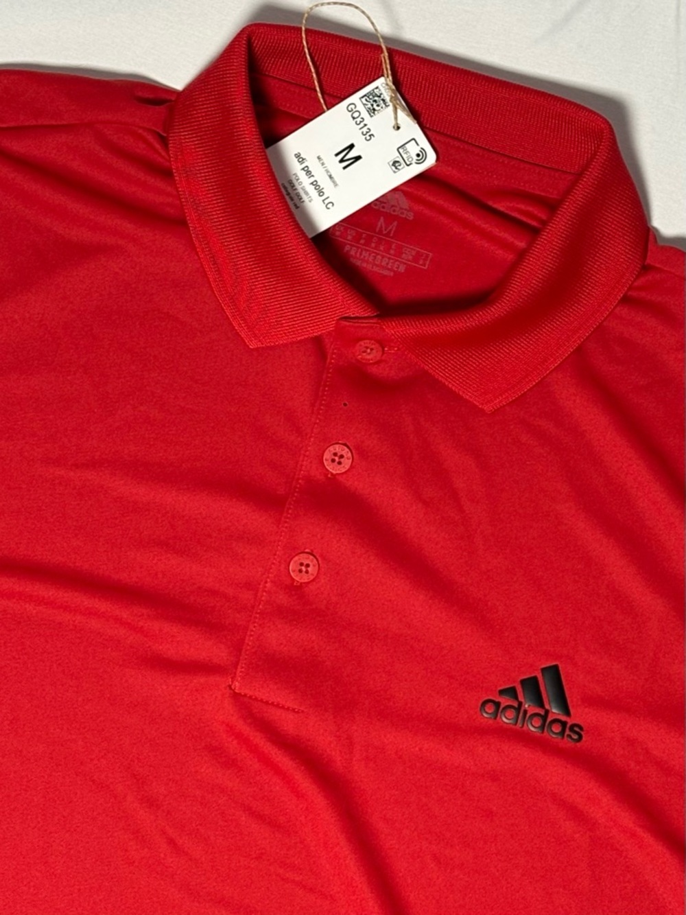 Adidas Primegreen AdiPerform Golf Polo Men's Medium Collegiate Red NEW w Tags